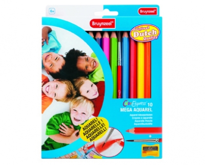 مداد رنگي جامبو 10 رنگ آبرنگی برونزیل- 3550K10C